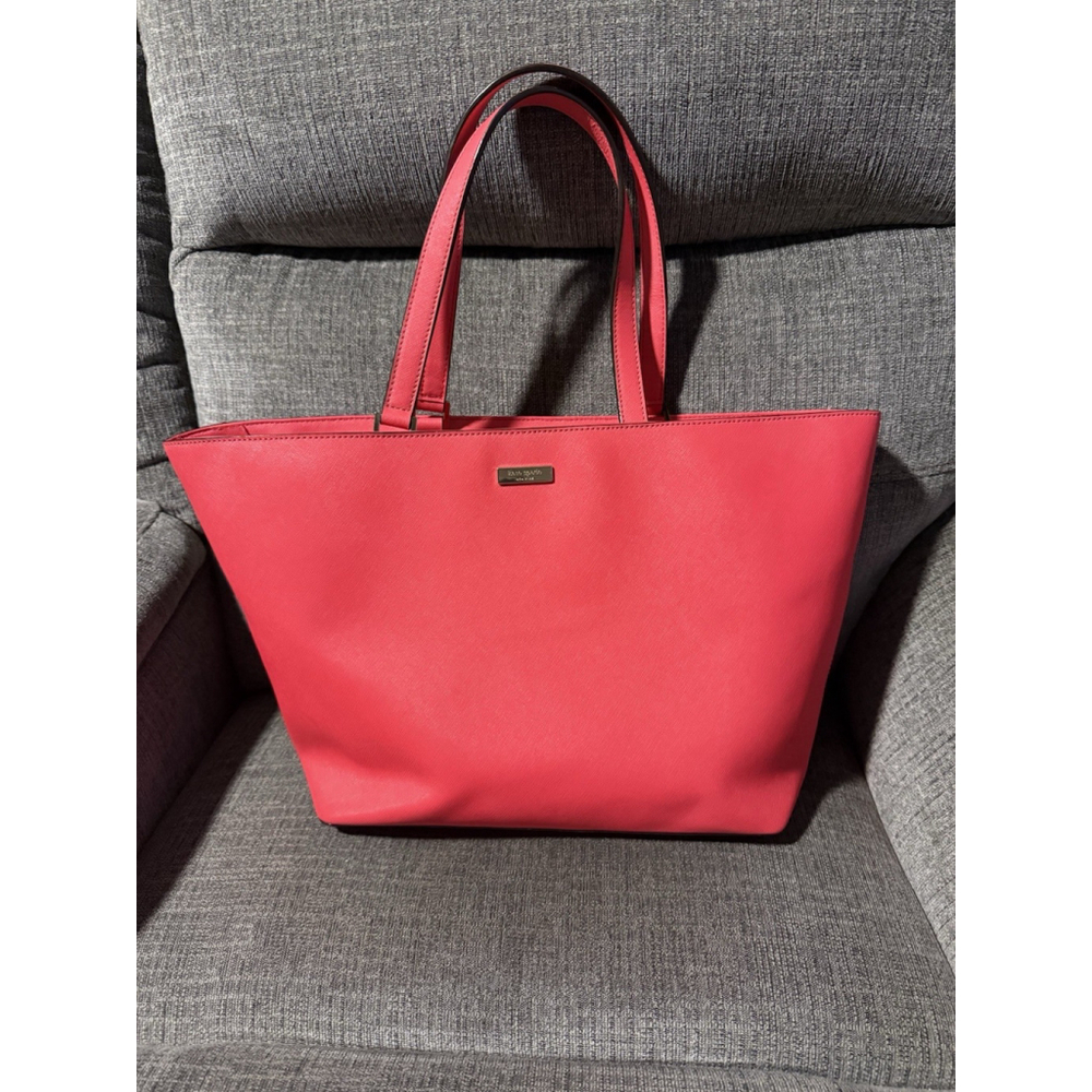 Kate Spade Jules Newbury Lane Pink Leather Large Tote Shopping Work Bag Handbag